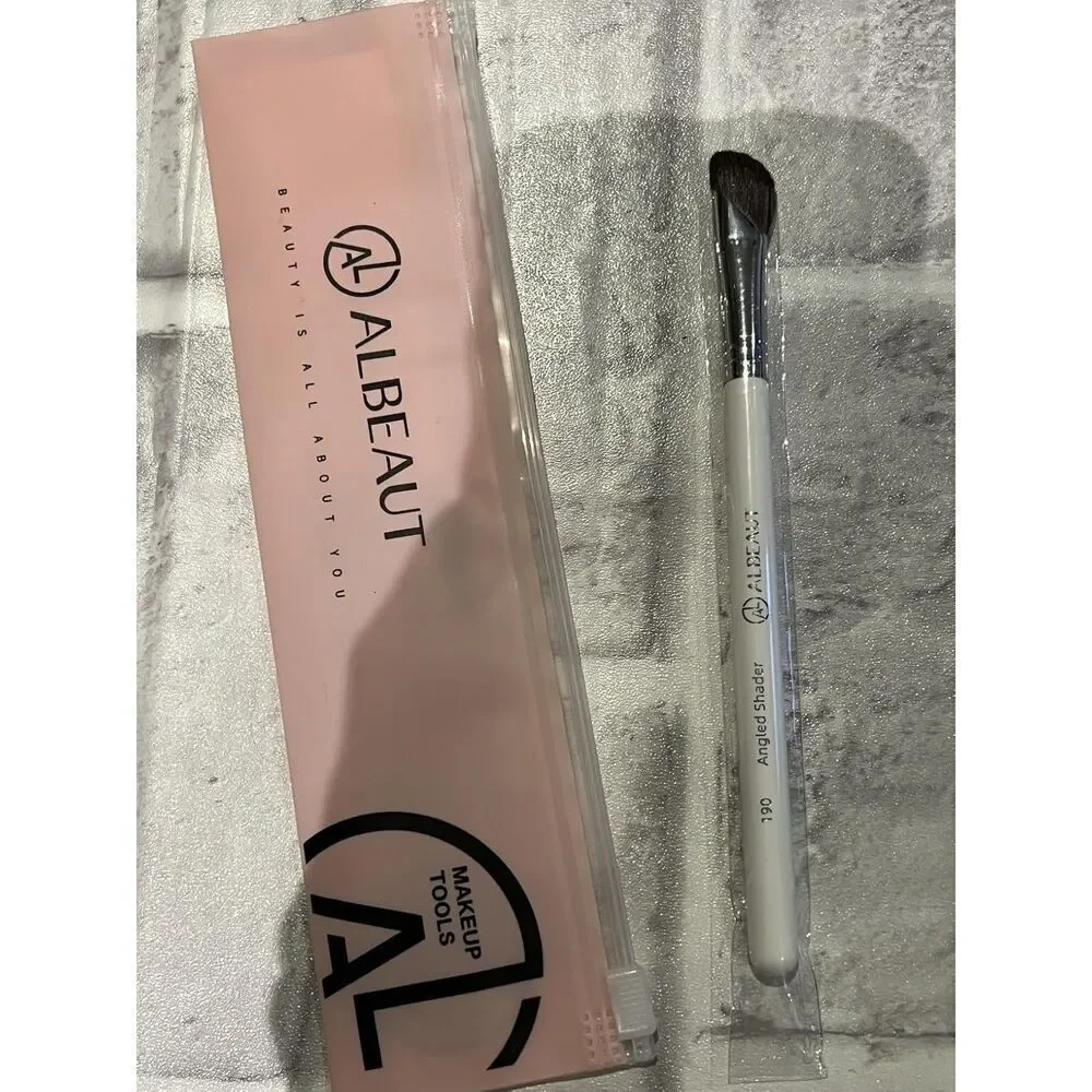 190 White angled shader Makeup Precision Eyeshadow Nose Contour Highlight Brush